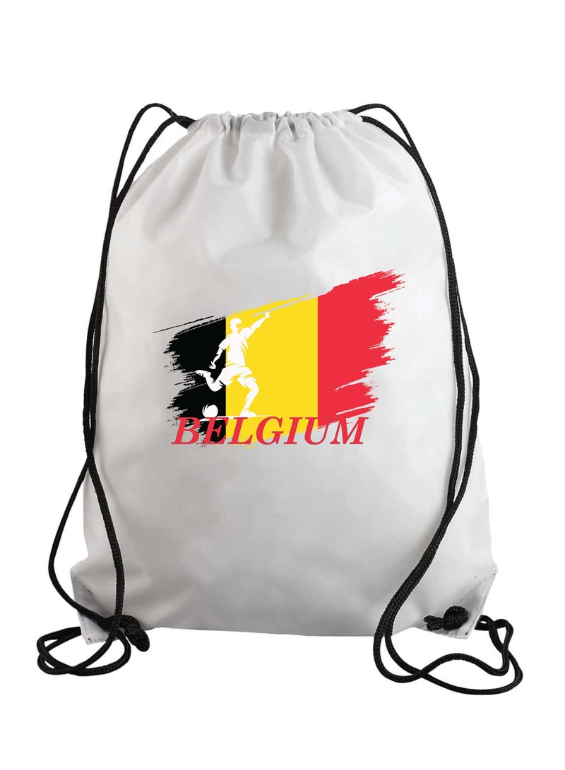 حقيبة برباط كرة القدم البلجيكية أو حقيبة ظهر مناسبة للبالغين والأطفال وعشاق الرياضة (تصميم 1)
