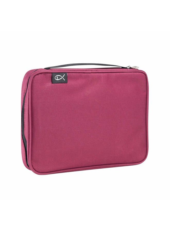 Divinity Boutique Bible Cover Basic Burgundy, XXL (21450) | 8" x 10.75" x 2.75" - Image 1