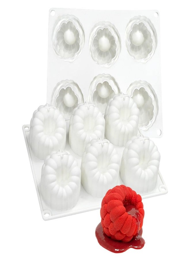 mostsom Silicone Dessert Mold, 6-Cavity Raspberry Pattern Chocolate Mousse Cake Mold, Flexible Baking Mold for Candy, Jelly, Ice Cube (B_ Raspberry) - Image 1