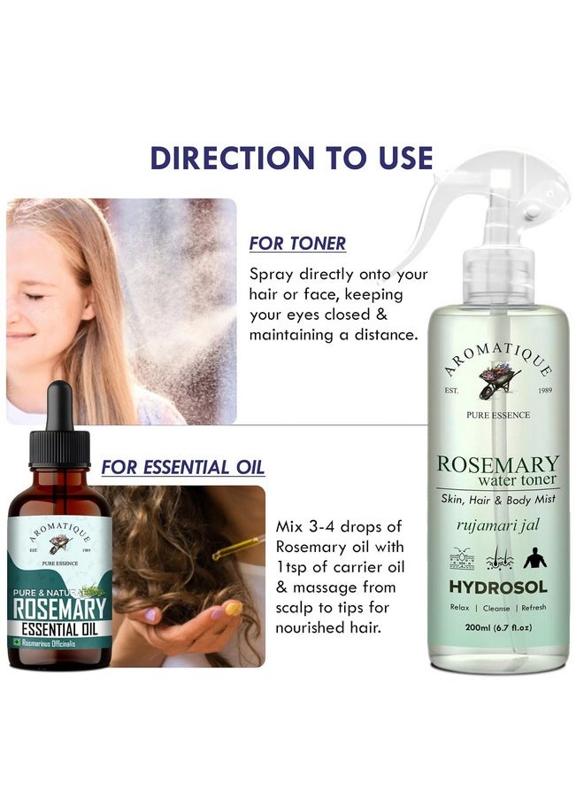 AROMATIQUE Rosemary Water With Hair Oil | Helps Reduce Hair Fall | Strengthens Hair (Rosemary Water+ Rosemary Oil)  - Image 4