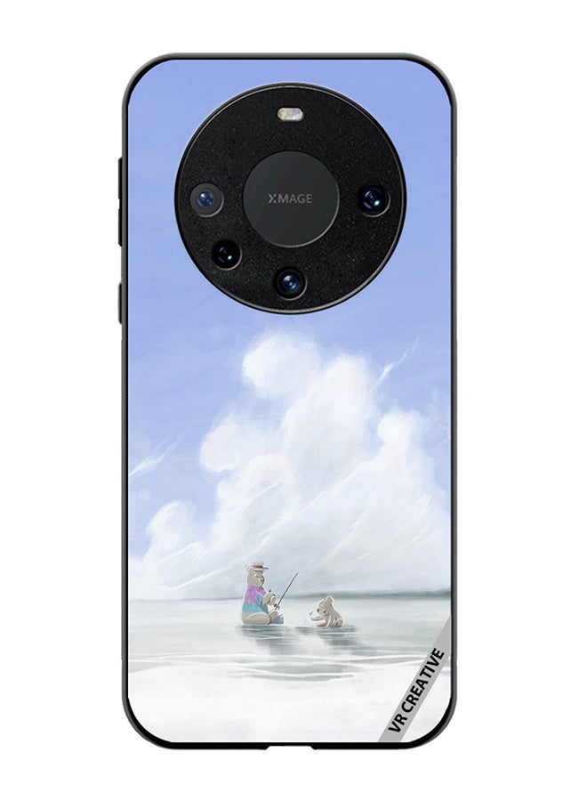 VR CREATIVE Protective Case Cover For Huawei Mate 60 Pro Plus Fishing Bear Design Multicolour - Image 1