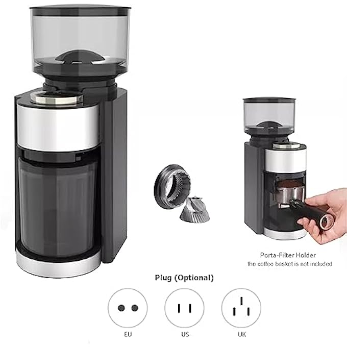 Eacam Electric Burr Coffee Grinder Adjustable Automatic Conical Burr Mill Coffee Bean Grinder With 25 Grind Setting For 212 Cups Capacity French Press Drip Coffee And Espresso Black - Image 3
