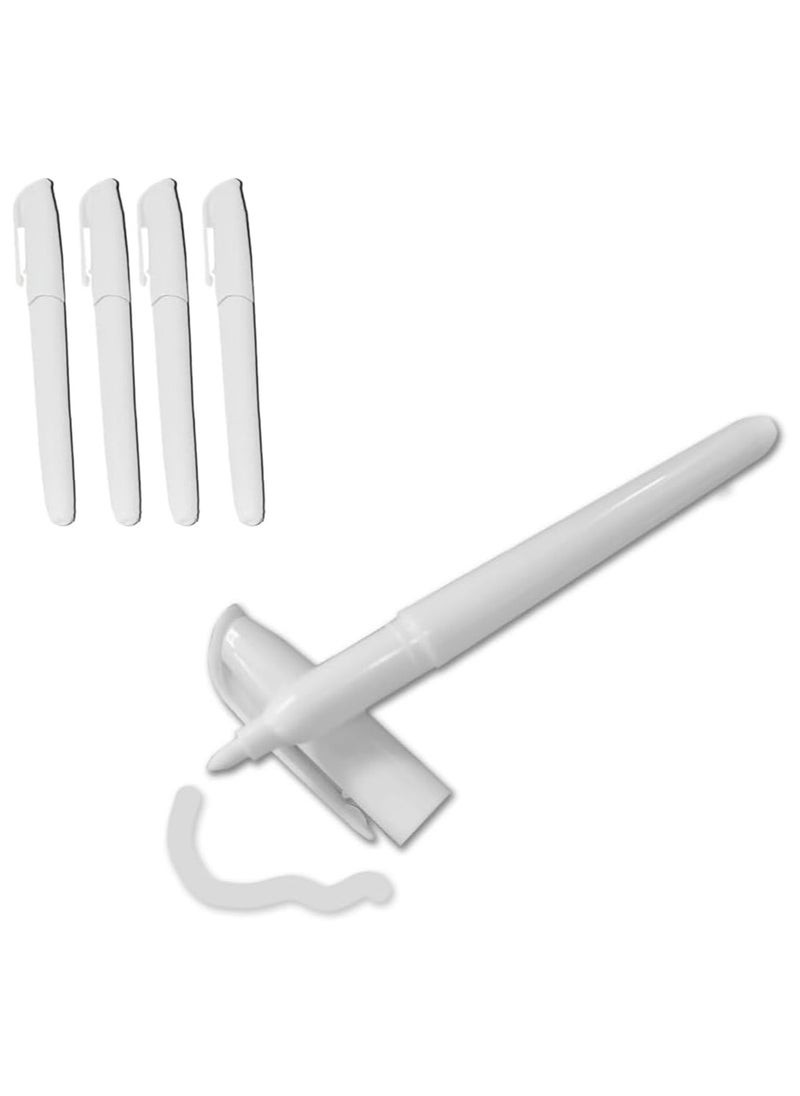 NIIMBOT 5 Pcs White Chalk Markers, Blackboard Pen, Bistro, Glass, Signs, Dustless Erasable White Board Pens, Kids Safe Marker 6mm  - Image 1
