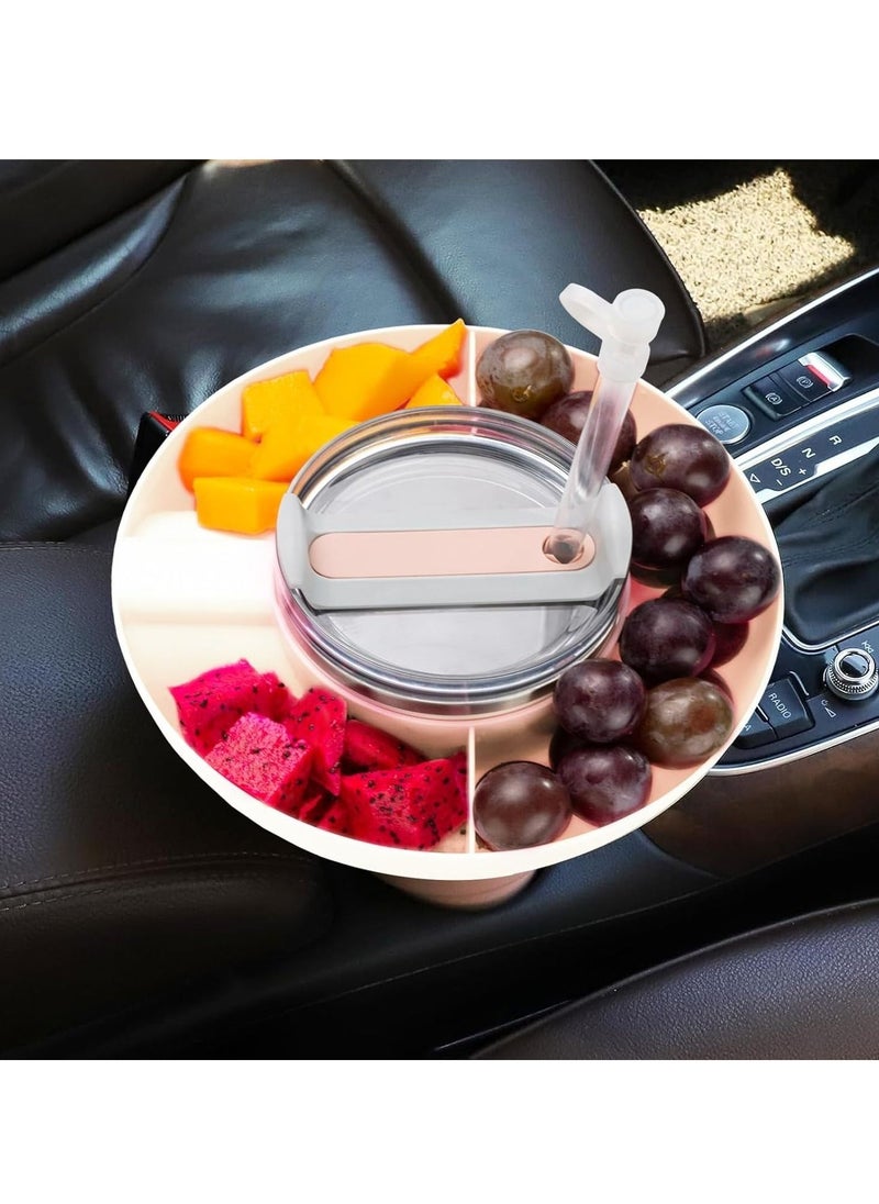 Generic - Snack Bowl for Stanley 40 oz Tumbler, Snack Tray, Reusable Snack Ring for Stanley Insulated Cup Accessories (White) - Image 1