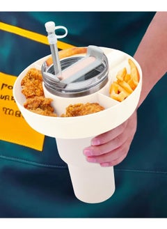 Generic Snack Bowl for Stanley 40 oz Tumbler, Snack Tray, Reusable Snack Ring for Stanley Insulated Cup Accessories (White)  - Image 4