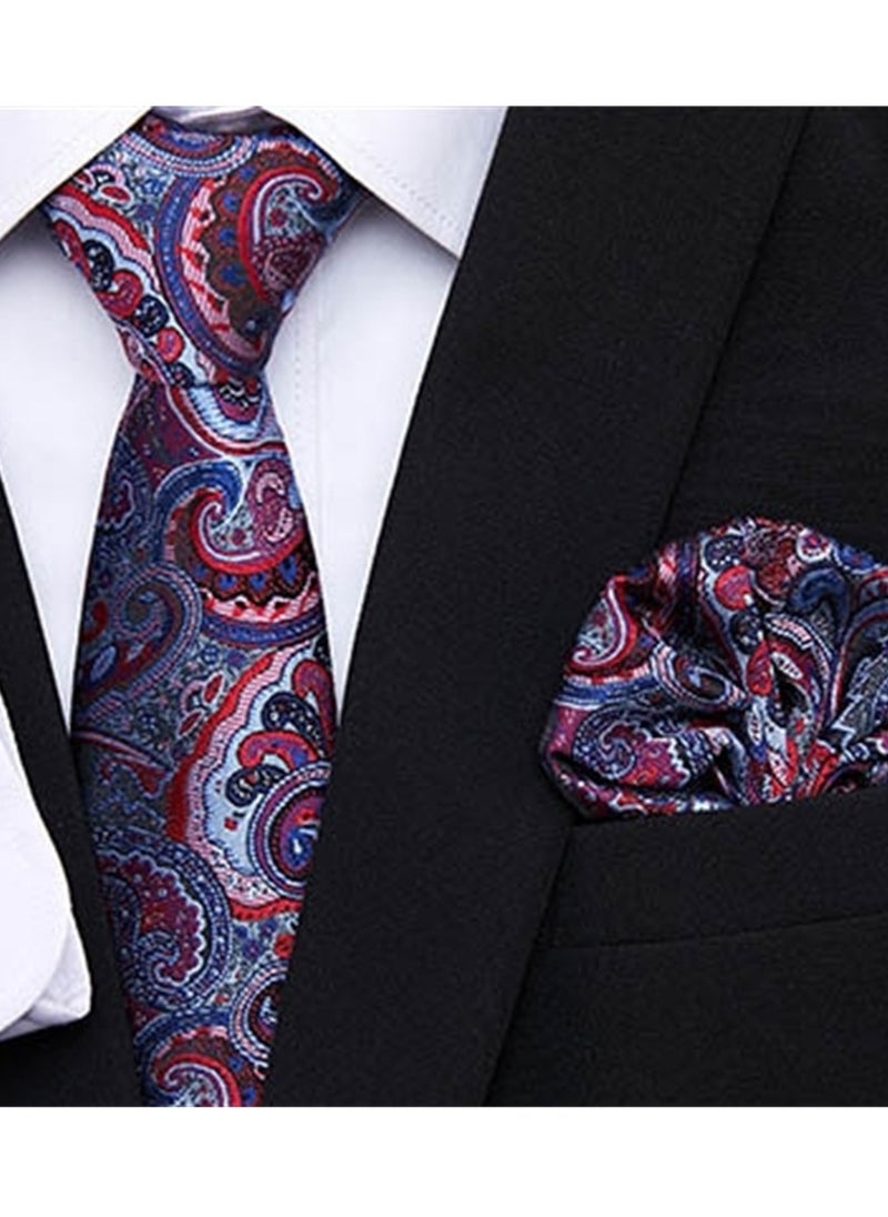 Generic - 6pcs men's gift box set 3 ties 3 chest scarves fashion business tie square scarf set - Image 1
