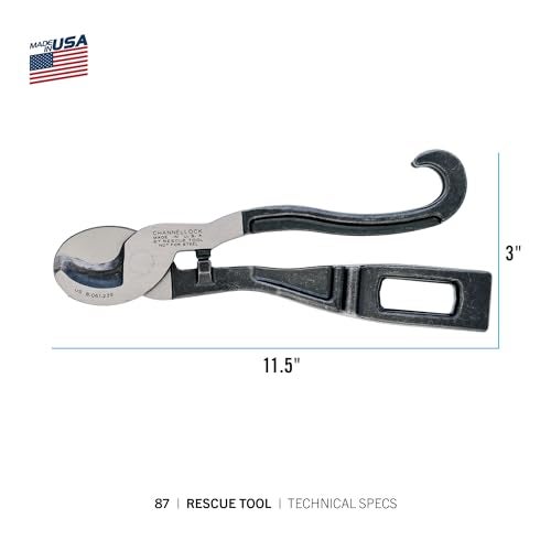 Channellock 87 9-inch Rescue Tool for First Responders, Compact Design for Firefighters & EMT Multitool, Spanner Wrench for Easy Access, Alloy Steel Sheers for Cable Cutting, Made in the USA - Image 2