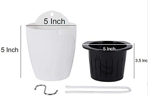CAPPL Self Watering Hanging Planter Flower Pot (Yellow-White Pack of 3) - Image 5