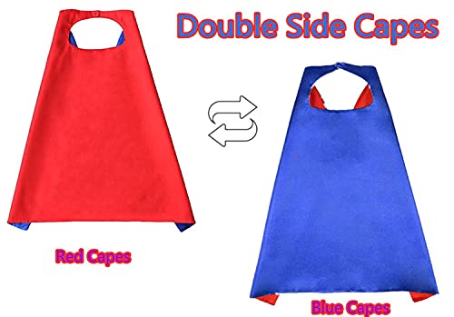 AICOC Capes and Masks For kids Double Side Dress up Costumes Christmas Halloween Cosplay Gift For Boys Girls - Image 3