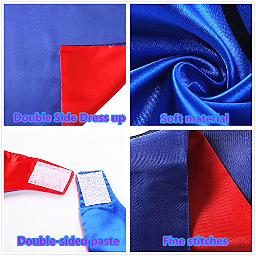 AICOC Capes and Masks For kids Double Side Dress up Costumes Christmas Halloween Cosplay Gift For Boys Girls - Image 2