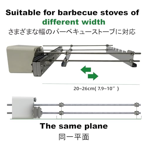 ZENONEZ Tabletop Auto Flip Rotisserie Kit Universal Replacement Device for Rotating skewers Kebab Barbecue Grill (DS4) - Image 4