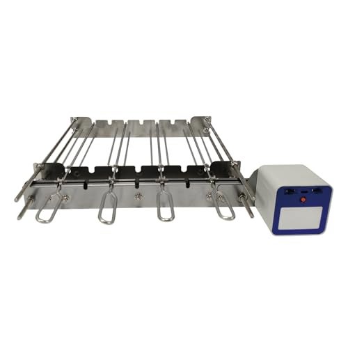ZENONEZ Tabletop Auto Flip Rotisserie Kit Universal Replacement Device for Rotating skewers Kebab Barbecue Grill (DS4) - Image 1