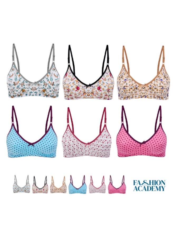 Fashion Academy Women's Bra Fuchsia Pack Of 6 - Image 1