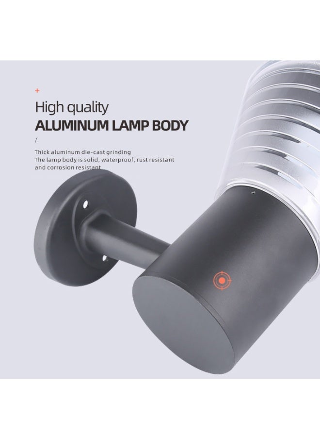 مصباح حائط خارجي يعمل بالطاقة الشمسية 230 × 250 مم أبيض دافئ وأبيض بارد SMD LED موفر للطاقة إضاءة أمان للحديقة طويلة الأمد ومتينة - Image 5