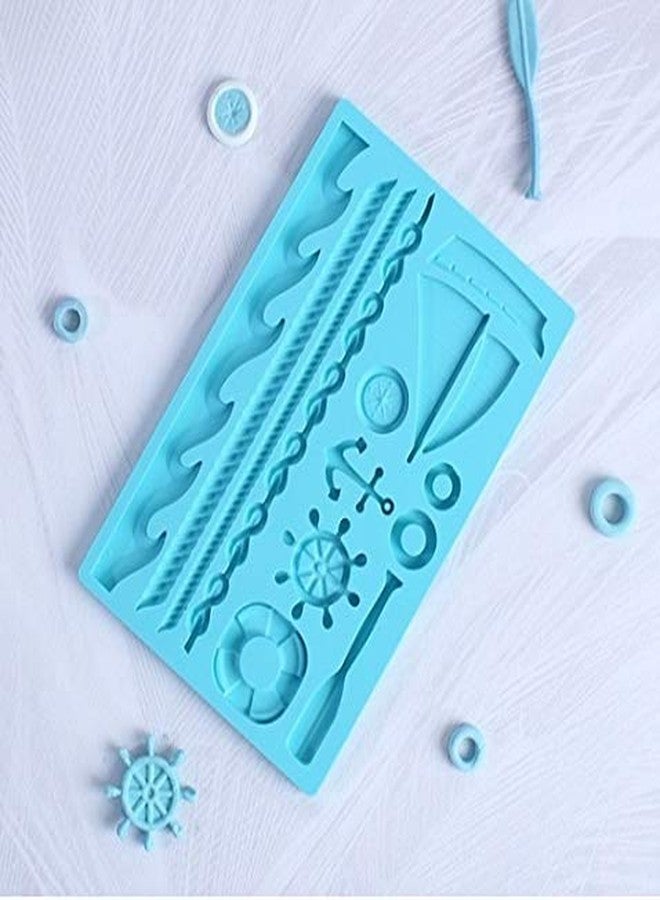 MORFUM Sailboat Theme Christmas Cake Fondant Silicone Molds - Sea Waves Sailing Ship Silicone Mold for Cake Decoration Chocolate Candy Cupcake Cookie Jelly Sugar Craft - Image 5
