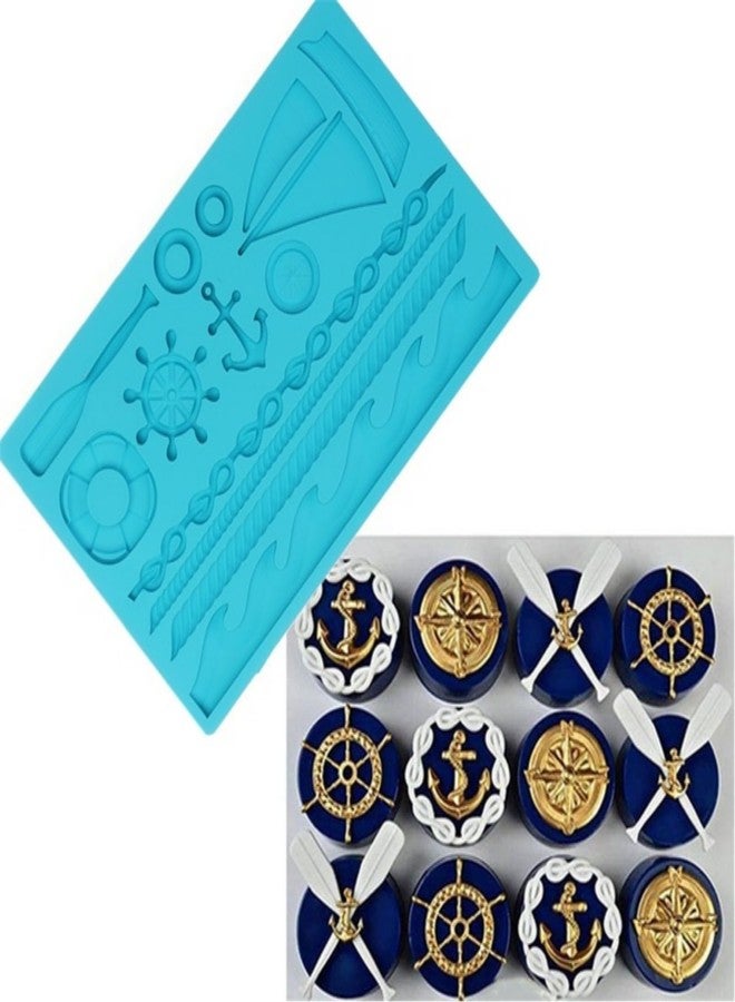 MORFUM Sailboat Theme Christmas Cake Fondant Silicone Molds - Sea Waves Sailing Ship Silicone Mold for Cake Decoration Chocolate Candy Cupcake Cookie Jelly Sugar Craft - Image 2