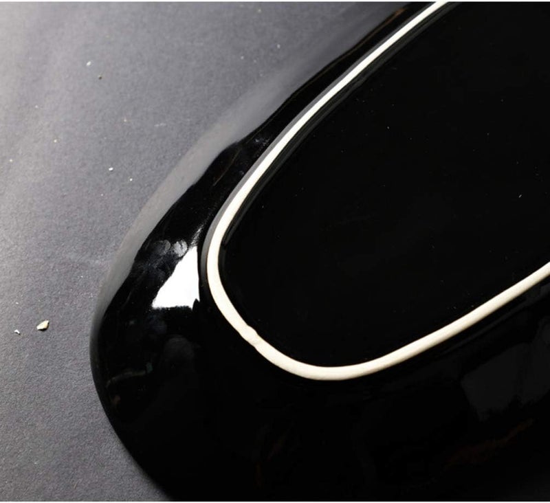 Cabilock Serving Platter Dishes Oval Dinner Plates Ceramic Serving Ware Party Trays Food Oven Safe for Turkey Meat Fish Appetizers Sushi Dessert Blue S - Image 2