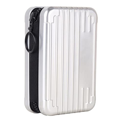 Stealodeal Aluminium Silver Credit/Debit Stylish Zipper Men Women Card Holder - Image 1