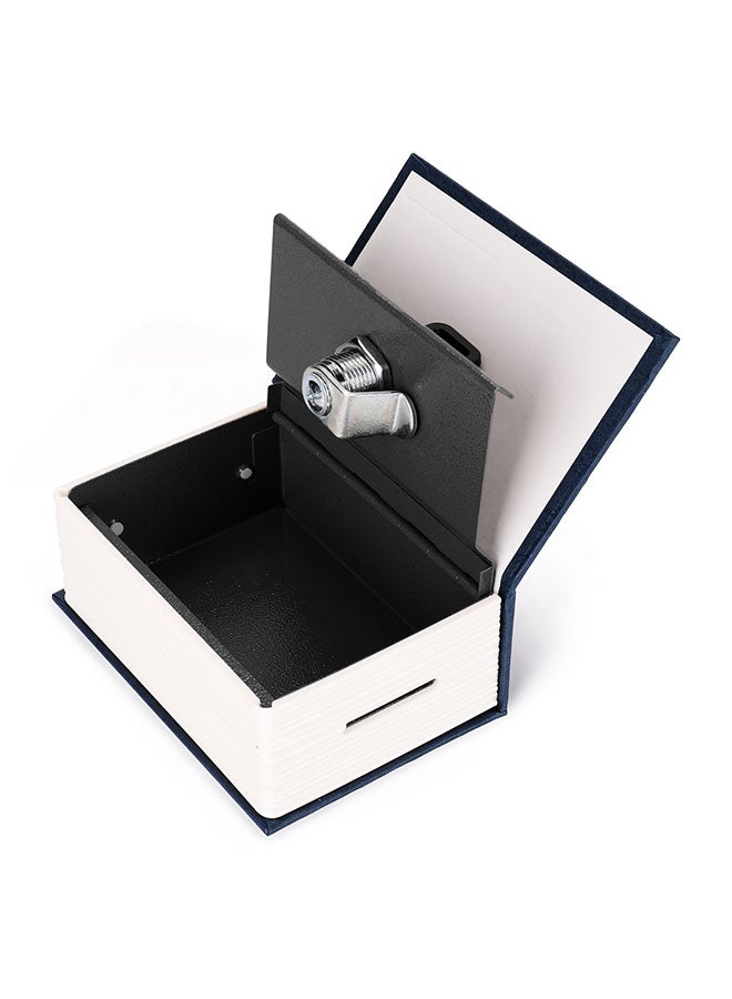 إسكدنيا صندوق تخزين نقود بتصميم قاموس سري أزرق 15 x 7 x 10سم - Image 3