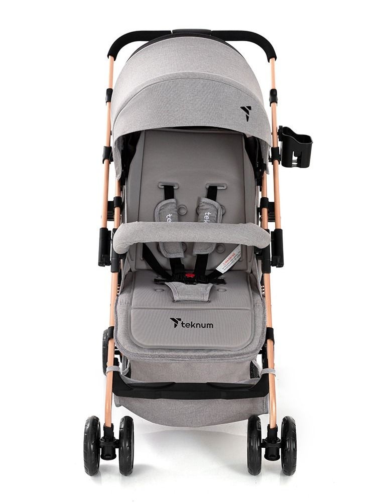 Reversible Trip Stroller With Ace Diaper Bag And 5-point Safety Harness - Grey - pzsku/Z3B6C551348FE15A72C3FZ/45/_/1668434186/5066e984-9ce0-4272-89af-c2d2c2db97f1