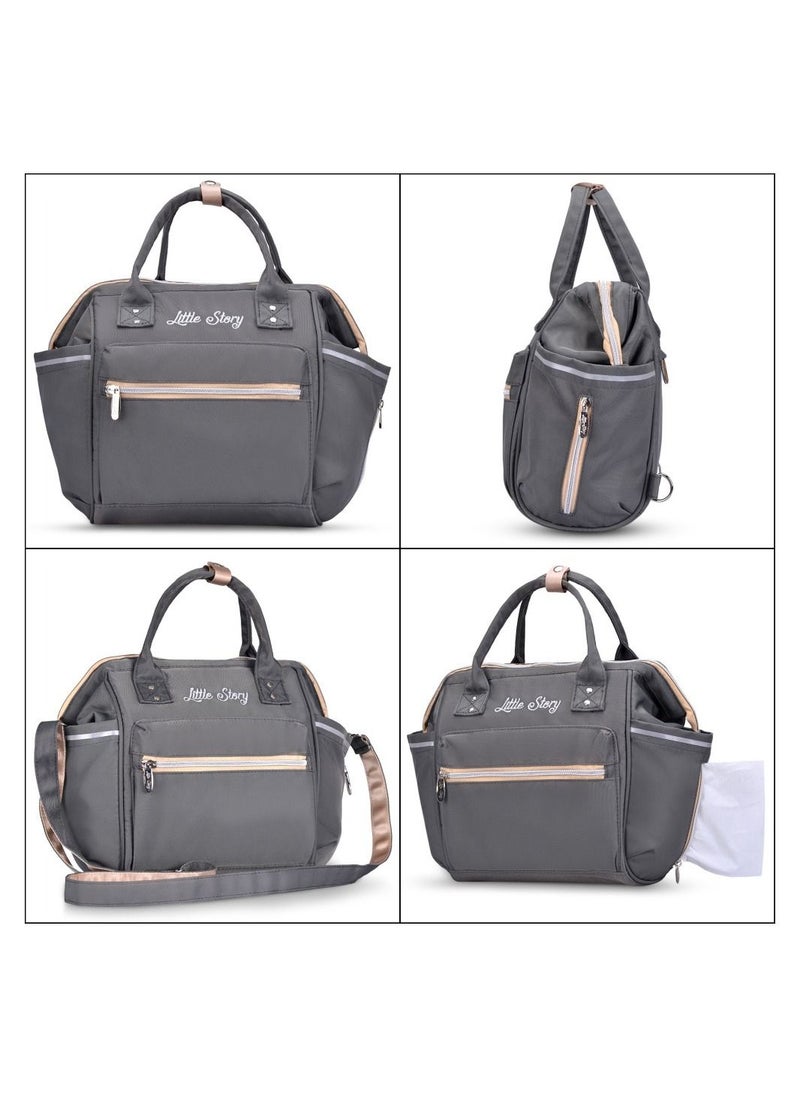 Reversible Trip Stroller With Ace Diaper Bag And 5-point Safety Harness - Grey - pzsku/Z3B6C551348FE15A72C3FZ/45/_/1668434186/f9e74659-9180-4c33-8784-a71fd942c3f3