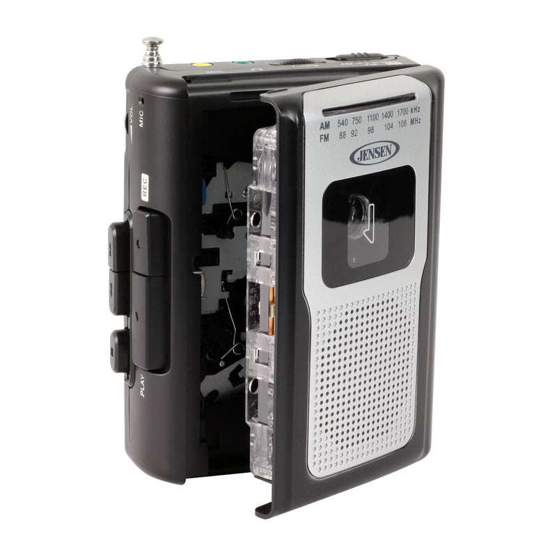 Jensen CR-100 Retro Portable AM/FM Radio Personal Cassette Player Compact Lightweight Design Stereo AM/FM Radio Cassette Player/Recorder & Built in Speaker (Teal Limited Edition) - Image 4