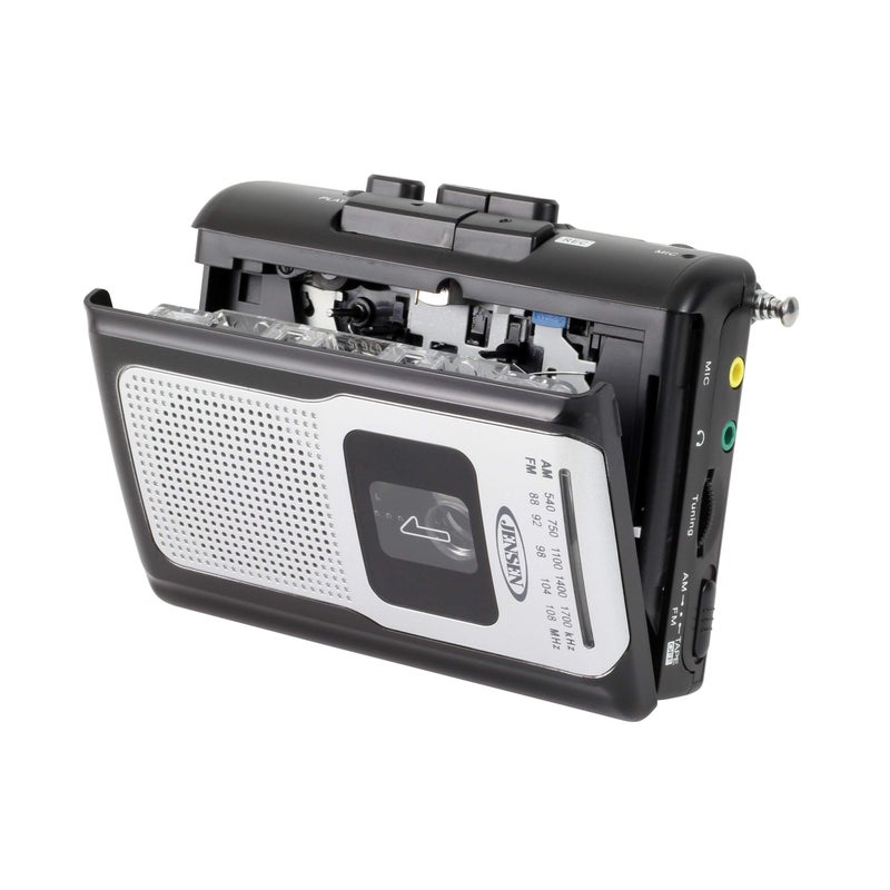 Jensen CR-100 Retro Portable AM/FM Radio Personal Cassette Player Compact Lightweight Design Stereo AM/FM Radio Cassette Player/Recorder & Built in Speaker (Teal Limited Edition) - Image 5