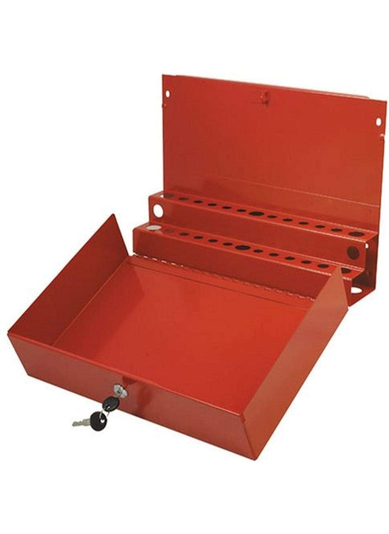 Sunex Tools SUNEX TOOLS 8011 Large Locking Screwdriver and Pry Bar Holder for Service Cart- Red 