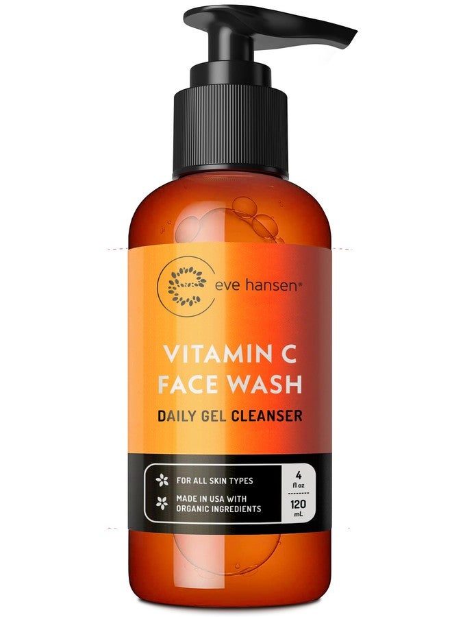 Eve Hansen Vitamin C Cleanser Face Wash | Anti Aging Facial Cleanser for Fine Lines, Age Spots, Dark Circles | Cruelty Free Skin Care Cleansing Gel with Aloe Vera, Vitamin E (4 oz) - Image 1