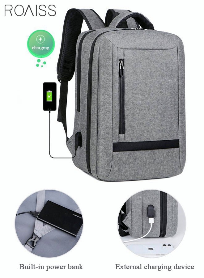 roaiss Multifunction Breathable Backpack With USB Port Casual Minimalist Waterproof Nylon Light School Bag For Men 15.6" Laptop  - Image 5