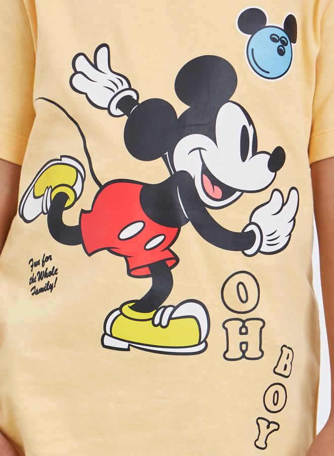 ستايلي تيشيرت فضفاض مطبع بطبعة ميكي ماوس - Image 3