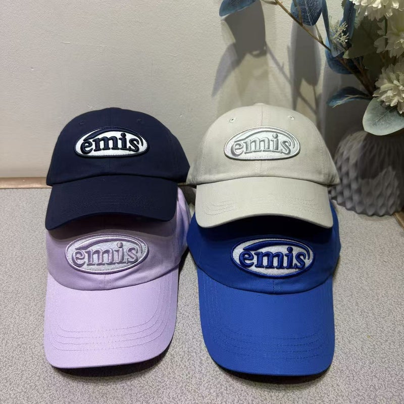 Emis 2026 Korean Trendy Hat with Embroidered Patch Baseball Cap for Men and Women, Washed Vintage Style - Image 2