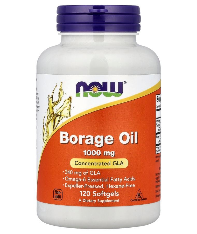 now Borage Oil Concentration GLA 120 Softgels