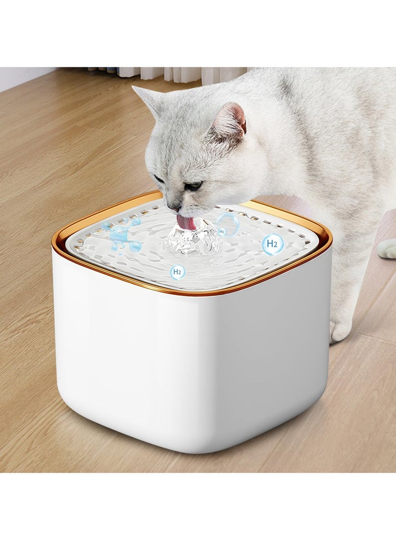 نافورة مياه للقطط، موزع مياه أوتوماتيكي هادئ للغاية للكلاب من نيكومي 3 لتر مع فلتر مياه ومحول طاقة، سهل التنظيف، صحي، نافورة مياه للحيوانات الأليفة للقطط والكلاب والحيوانات الأليفة المتعددة (أبيض) - Image 1