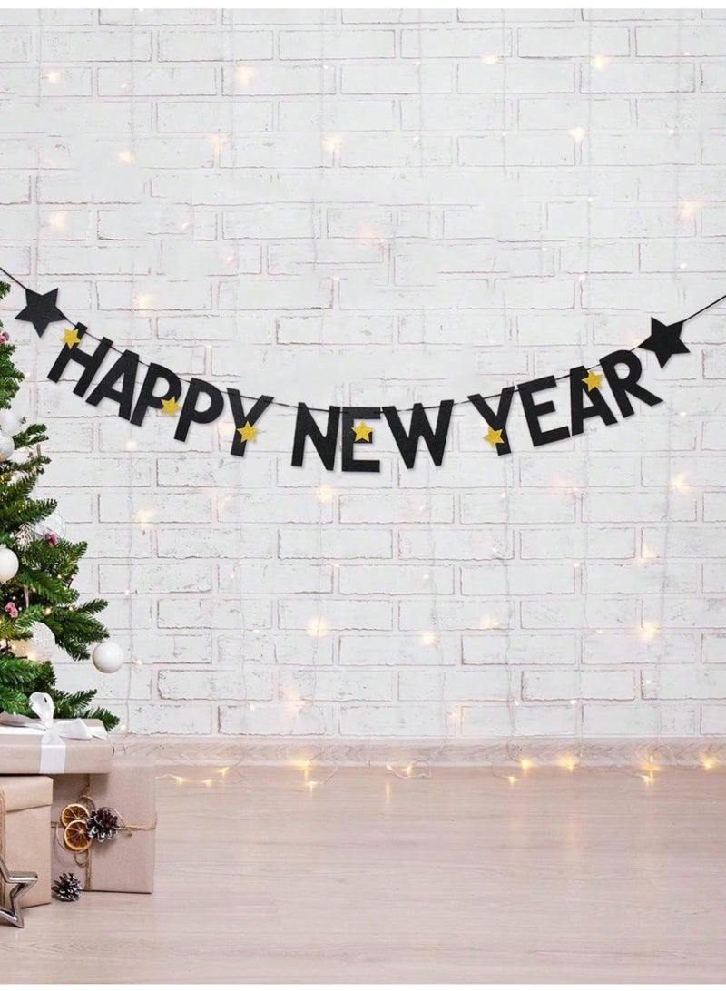 New Year's decorations 2026 and welcoming the new year: a 3-meter-long banner with the phrase "Happy New Year" - Image 1