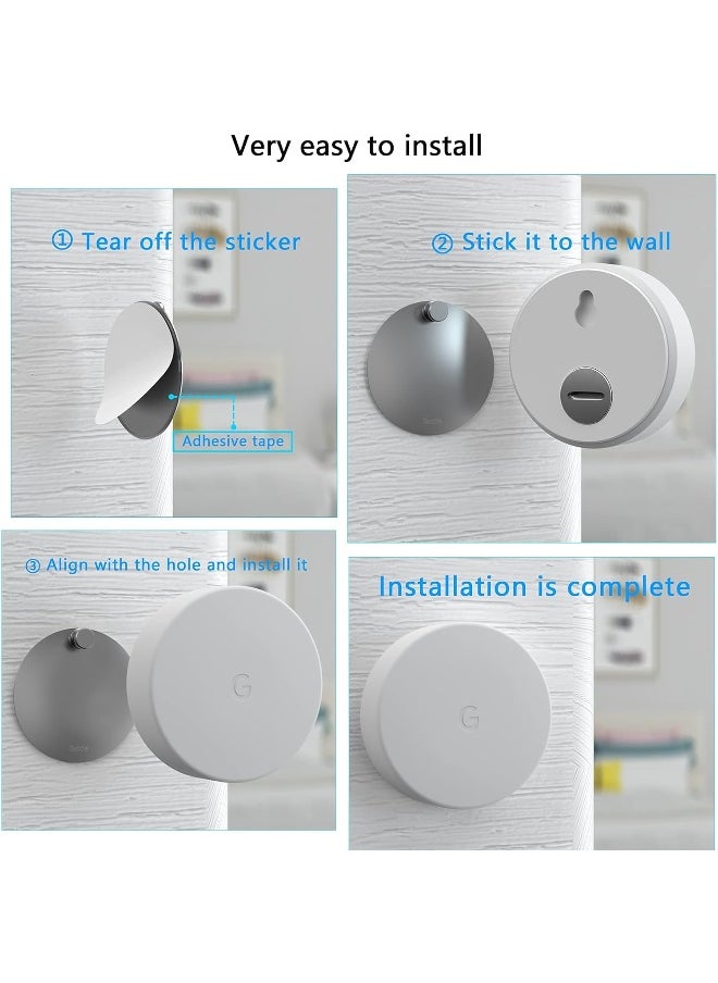 Generic Wall Mount for Nest Temperature Sensor 2 Pack - No Hole Needed - Stainless Steel Bracket Plate for Google Nest Thermostat Sensor - Mount to Any Smooth and Dry Surface  - Image 2