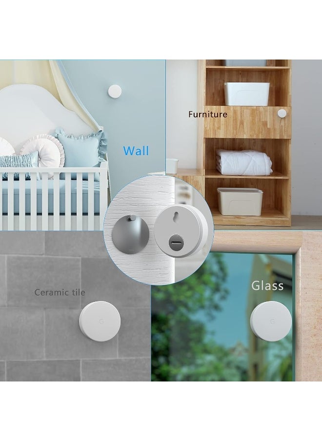 Generic Wall Mount for Nest Temperature Sensor 2 Pack - No Hole Needed - Stainless Steel Bracket Plate for Google Nest Thermostat Sensor - Mount to Any Smooth and Dry Surface  - Image 1