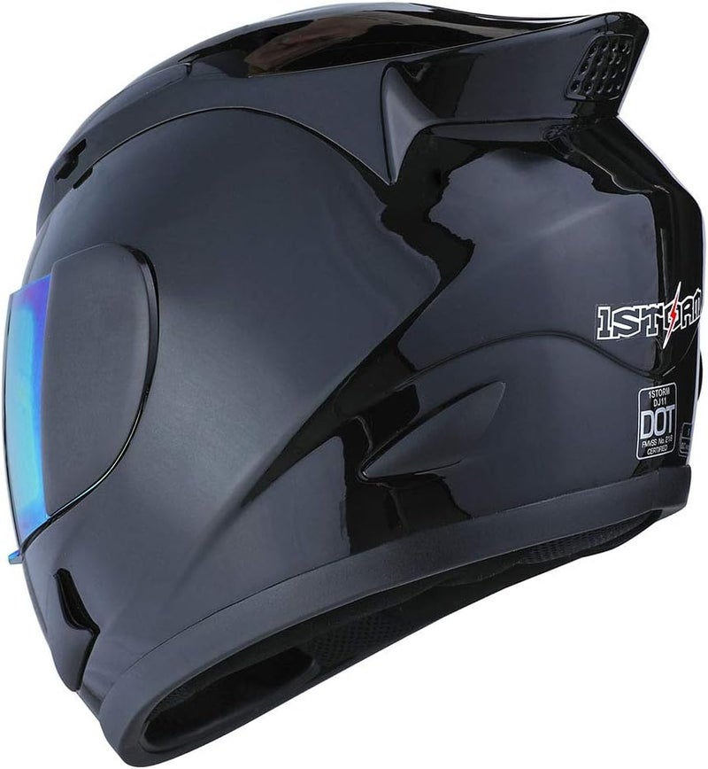 1Storm Motorcycle Bike Full Face Helmet with Mechanic Skull Design - Image 5