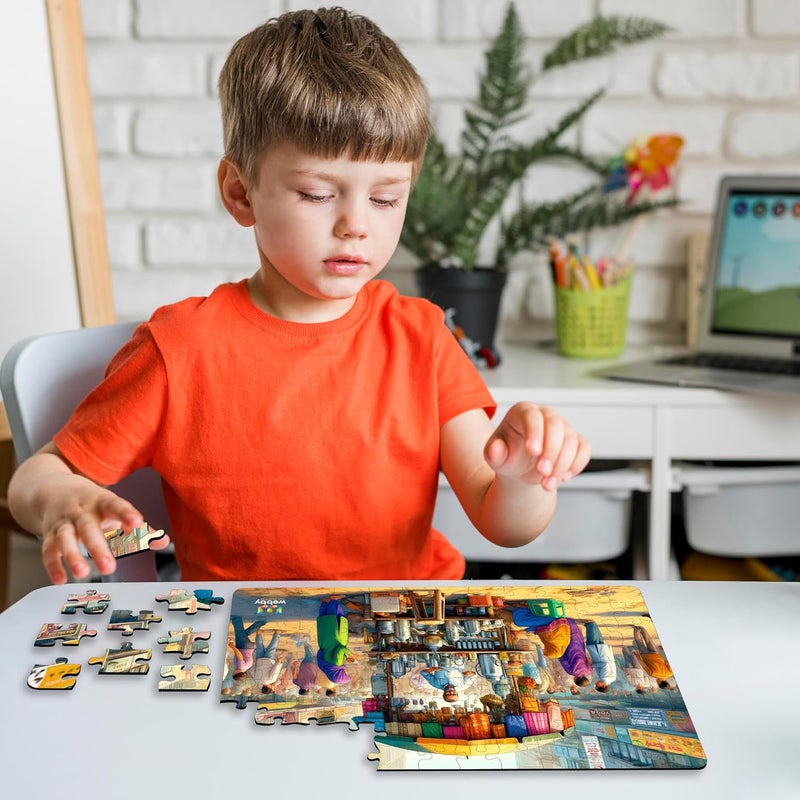 Webby Indian Tea Seller Jigsaw Puzzle for Kids, 108 Pieces - Image 2