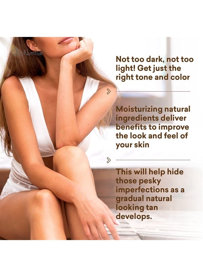 Just Nutritive Sunless Tanning Lotion - Light to Medium tones | Indoor Self- Tanner | Body Tanning Lotion | Sun- Kissed Glow| Bronzer Lotion For All Skin Types |Just Nutritive | 8 Oz - Image 4