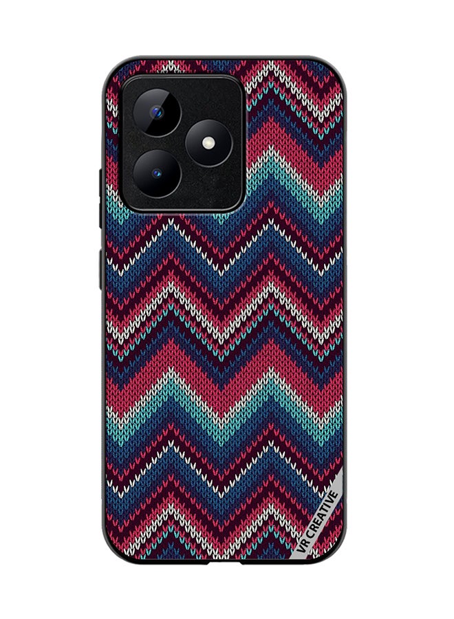 VR CREATIVE Protective Case Cover For Realme C53 Weaved Pattern Design Multicolour - Image 1