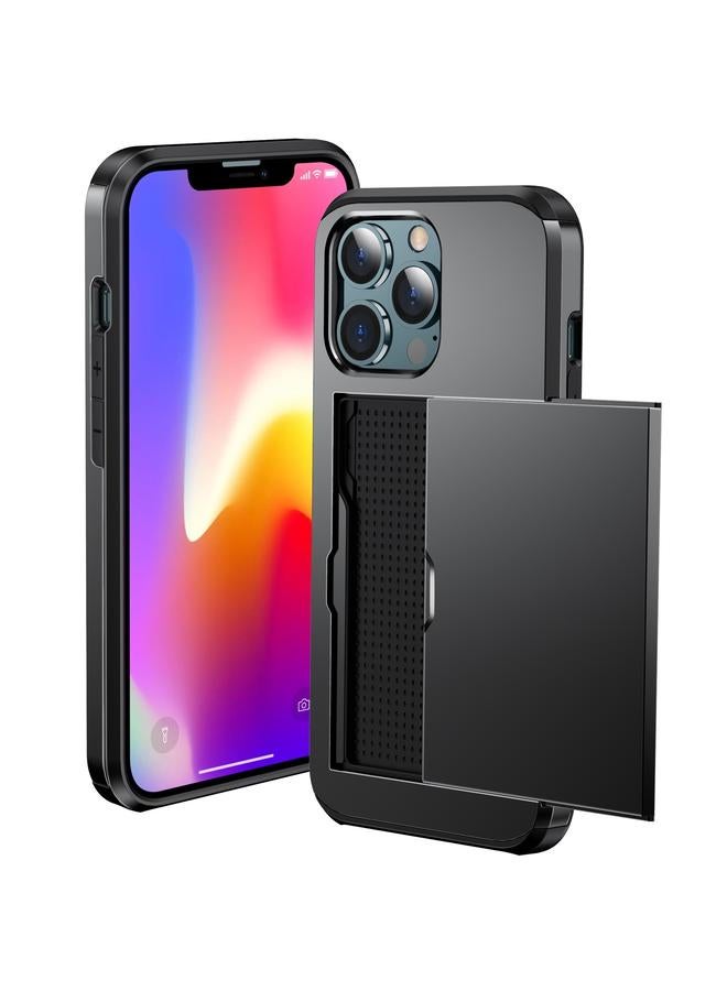 S-TOP Case For iPhone 13 Shockproof Armor Protective Case with Slide Card Slot - Image 2