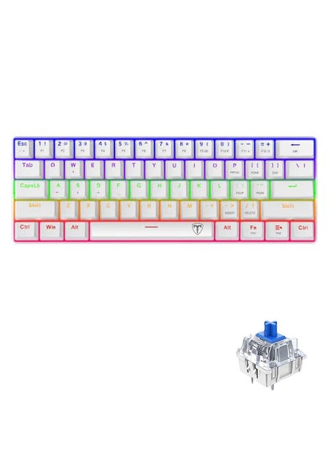 61 keys RGB Backlit Wired Mechanical Gaming Keyboard, Mini Keyboard, Waterproof for PC/Mac Gamer