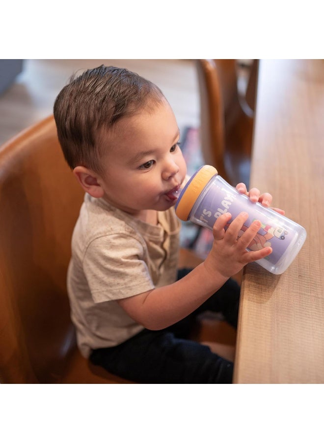 the FIRST years كوب بلوي المعزول مع الشفاطة من ذا فيرست ييرز - أكواب سبي من بلوي مع الشفاطة - زجاجات ماء للأطفال - 9 أونصات - عبوة من 2 - للأعمار من 9 أشهر وما فوق - Image 3