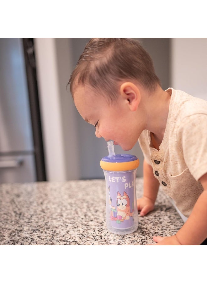 the FIRST years كوب بلوي المعزول مع الشفاطة من ذا فيرست ييرز - أكواب سبي من بلوي مع الشفاطة - زجاجات ماء للأطفال - 9 أونصات - عبوة من 2 - للأعمار من 9 أشهر وما فوق - Image 5