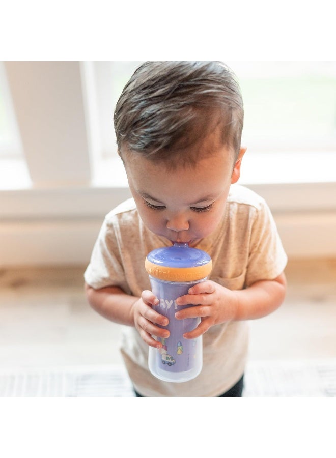 the FIRST years كوب بلوي المعزول مع الشفاطة من ذا فيرست ييرز - أكواب سبي من بلوي مع الشفاطة - زجاجات ماء للأطفال - 9 أونصات - عبوة من 2 - للأعمار من 9 أشهر وما فوق - Image 4