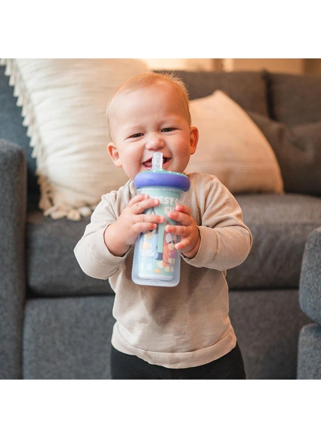 the FIRST years كوب بلوي المعزول مع الشفاطة من ذا فيرست ييرز - أكواب سبي من بلوي مع الشفاطة - زجاجات ماء للأطفال - 9 أونصات - عبوة من 2 - للأعمار من 9 أشهر وما فوق - Image 2