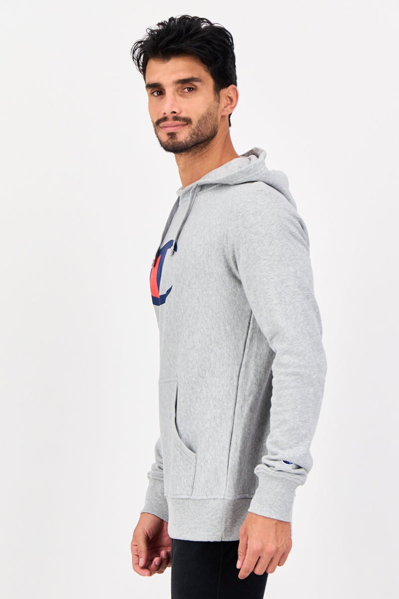Champion Men Sportswear Fit Long Sleeve Outdoor Hoodies, Grey - Image 3
