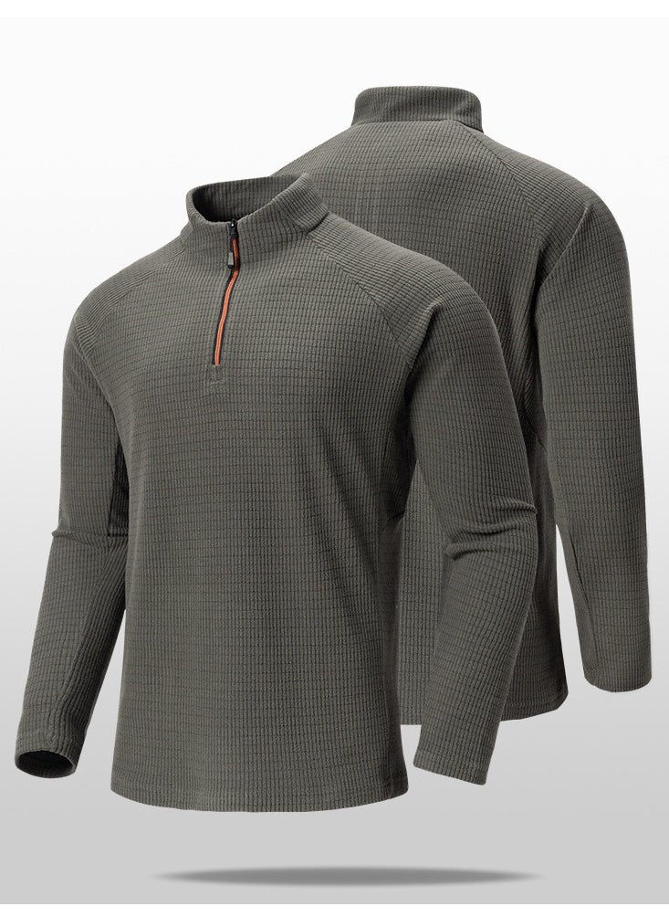 KUYING New Standing Collar Checkered Sports Top  - Image 2