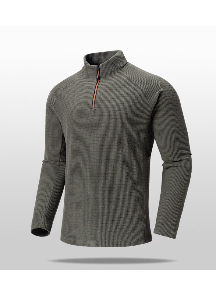 KUYING New Standing Collar Checkered Sports Top  - Image 1